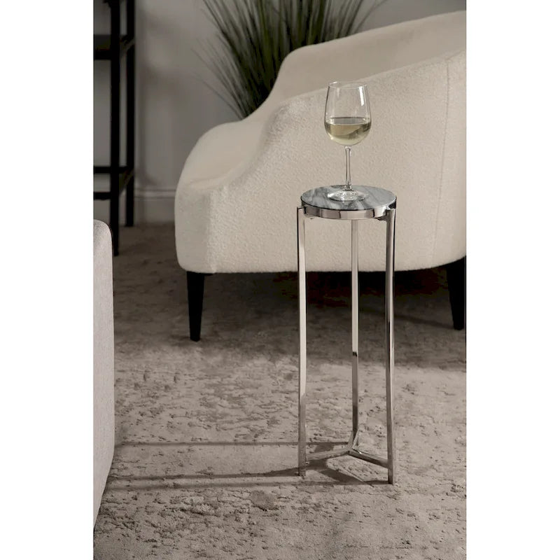 Kate and Laurel Aguilar Glam Drink Table - 9x9x23 8