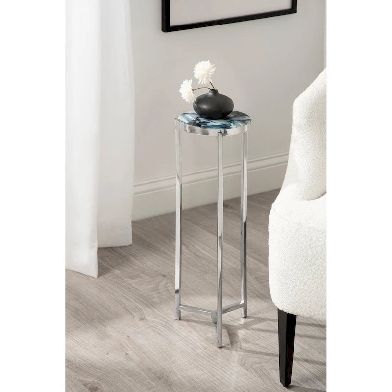 Kate and Laurel Aguilar Glam Drink Table - 9x9x23 11