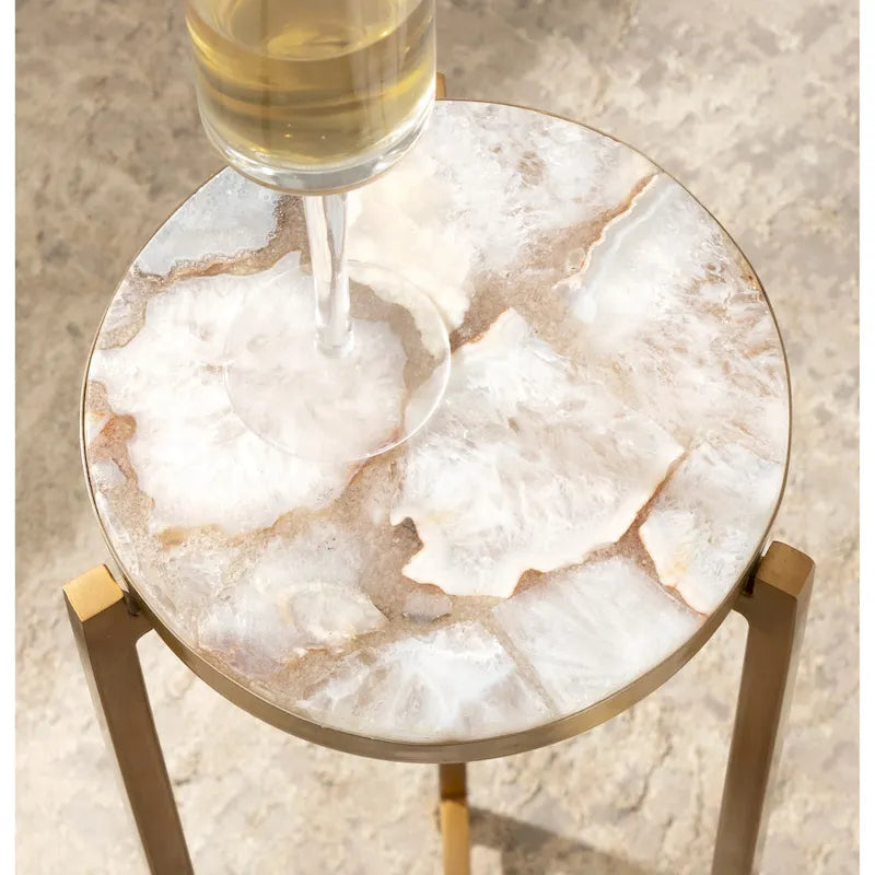 Kate and Laurel Aguilar Glam Drink Table - 9x9x23 17
