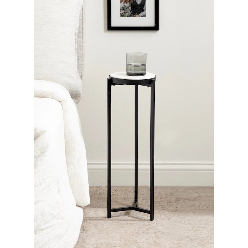 Kate and Laurel Aguilar Glam Drink Table - 9x9x23 26