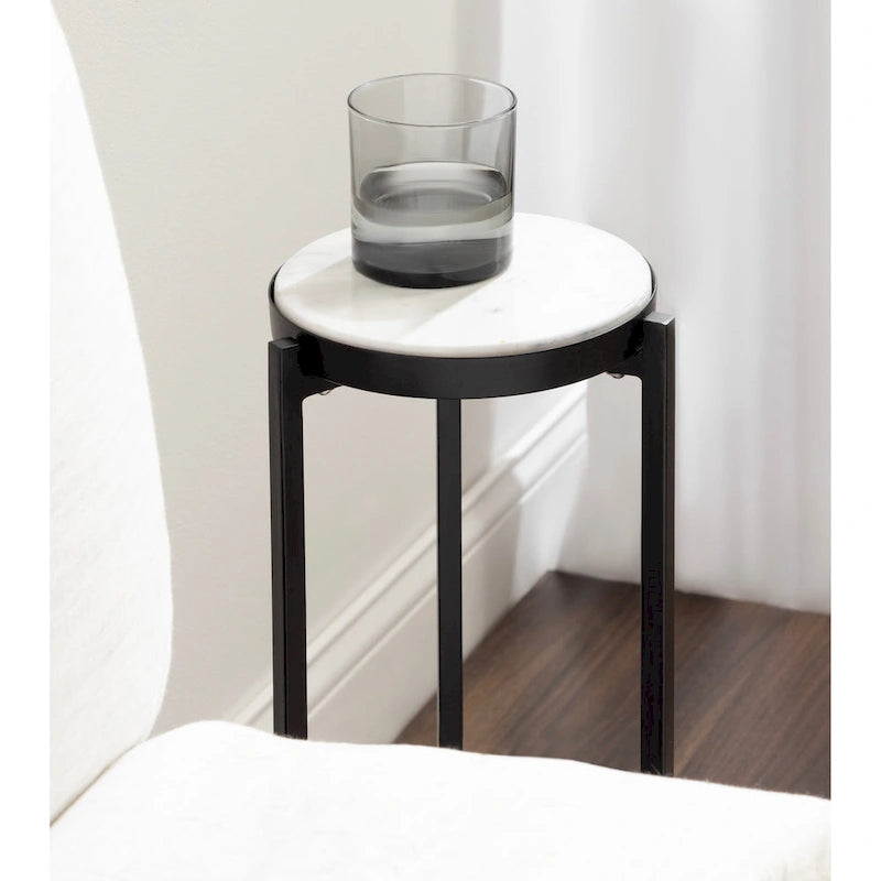 Kate and Laurel Aguilar Glam Drink Table - 9x9x23 27