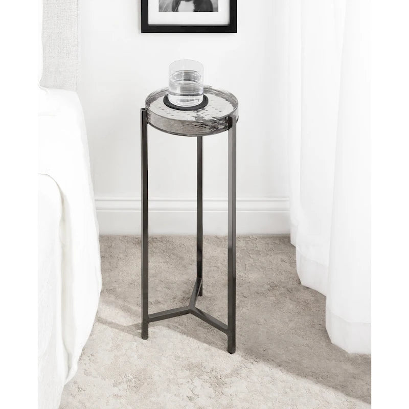 Kate and Laurel Aguilar Glam Drink Table - 9x9x23 35