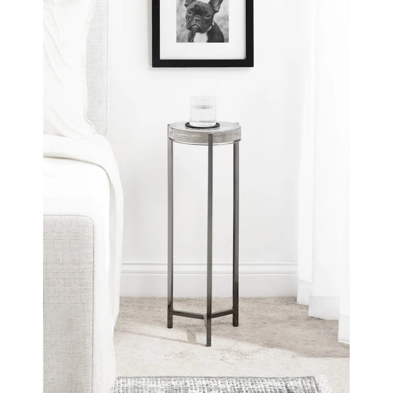 Kate and Laurel Aguilar Glam Drink Table - 9x9x23 36