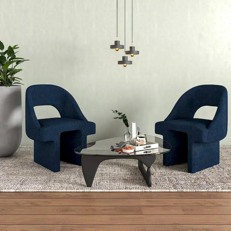 Boucle Modern Elegant Upholstered Accent Chair with MDF Wood Frame for Home Office Living Room & Bedroom 4