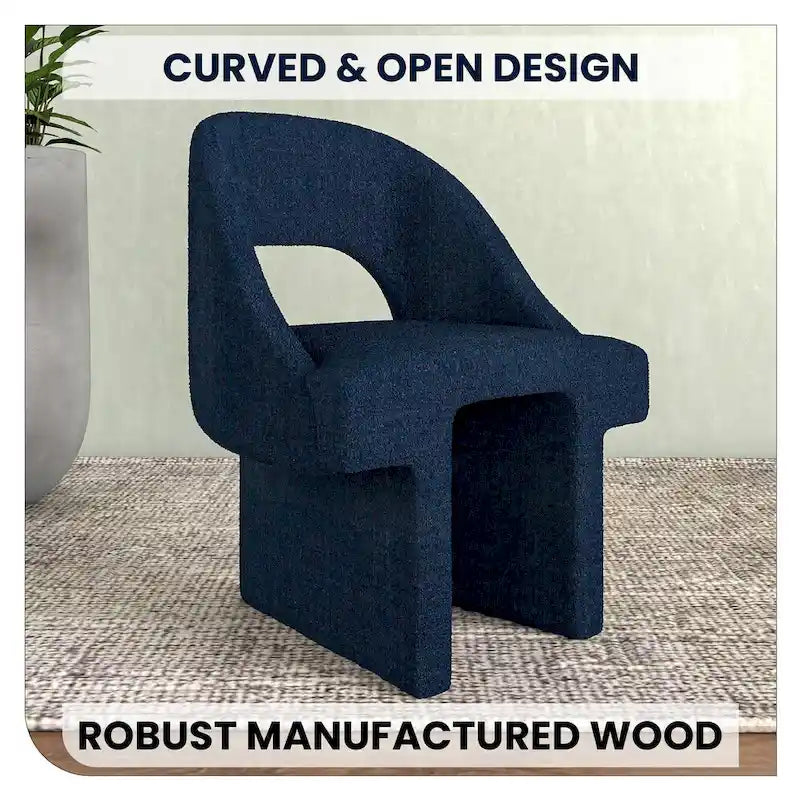 Boucle Modern Elegant Upholstered Accent Chair with MDF Wood Frame for Home Office Living Room & Bedroom 5