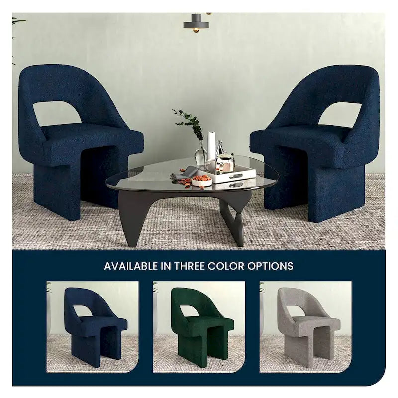 Boucle Modern Elegant Upholstered Accent Chair with MDF Wood Frame for Home Office Living Room & Bedroom 7