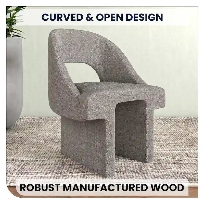 Boucle Modern Elegant Upholstered Accent Chair with MDF Wood Frame for Home Office Living Room & Bedroom 15