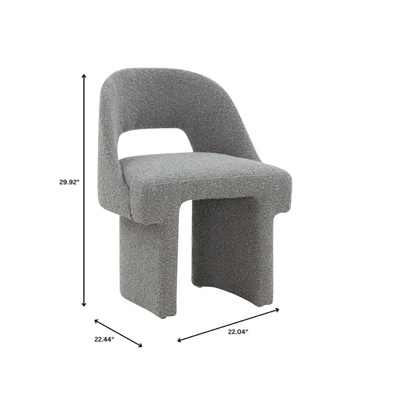 Boucle Modern Elegant Upholstered Accent Chair with MDF Wood Frame for Home Office Living Room & Bedroom 20