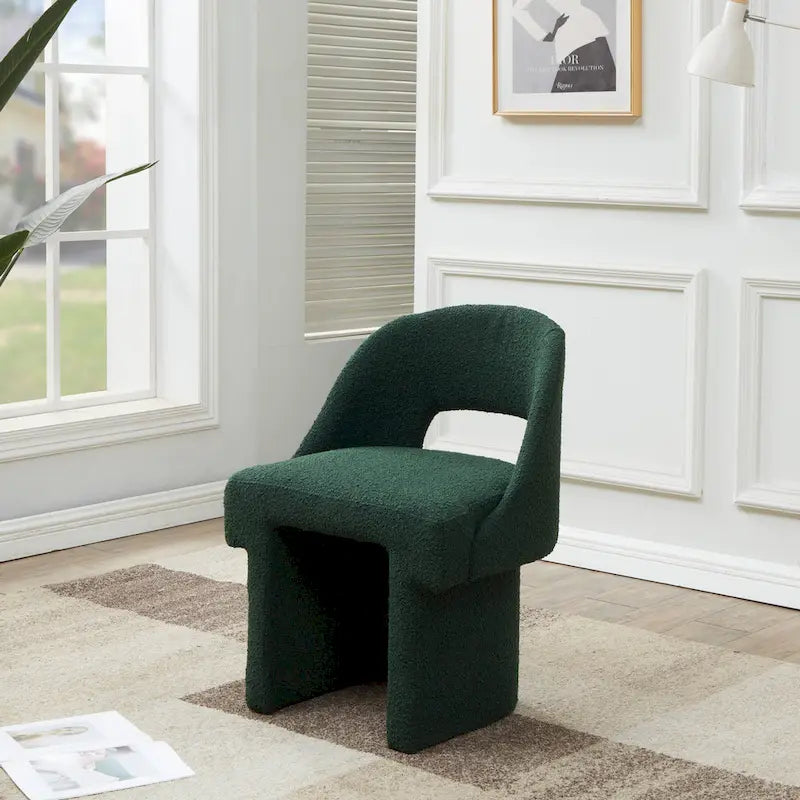 Boucle Modern Elegant Upholstered Accent Chair with MDF Wood Frame for Home Office Living Room & Bedroom 22