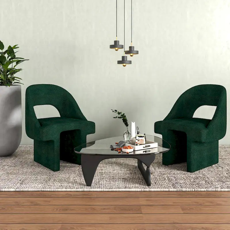 Boucle Modern Elegant Upholstered Accent Chair with MDF Wood Frame for Home Office Living Room & Bedroom 24