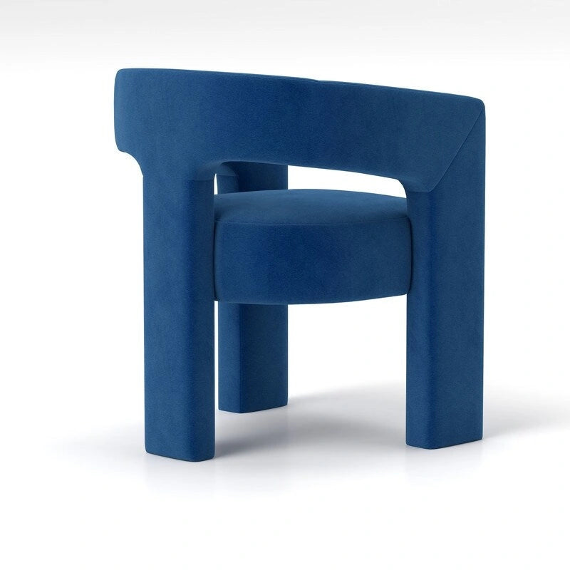 SEYNAR Modern Glam Velvet Upholstered Dining Chair, Open-Back Accent Chair 8