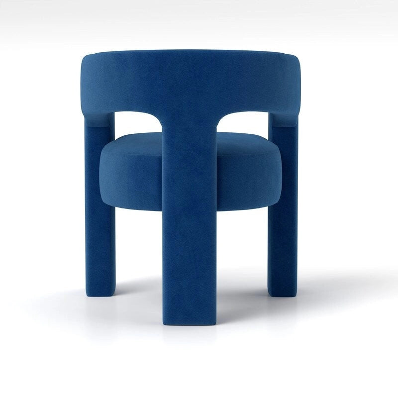 SEYNAR Modern Glam Velvet Upholstered Dining Chair, Open-Back Accent Chair 9