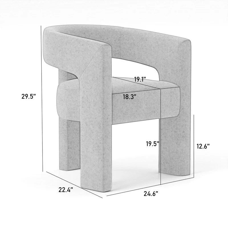 SEYNAR Modern Glam Velvet Upholstered Dining Chair, Open-Back Accent Chair 13