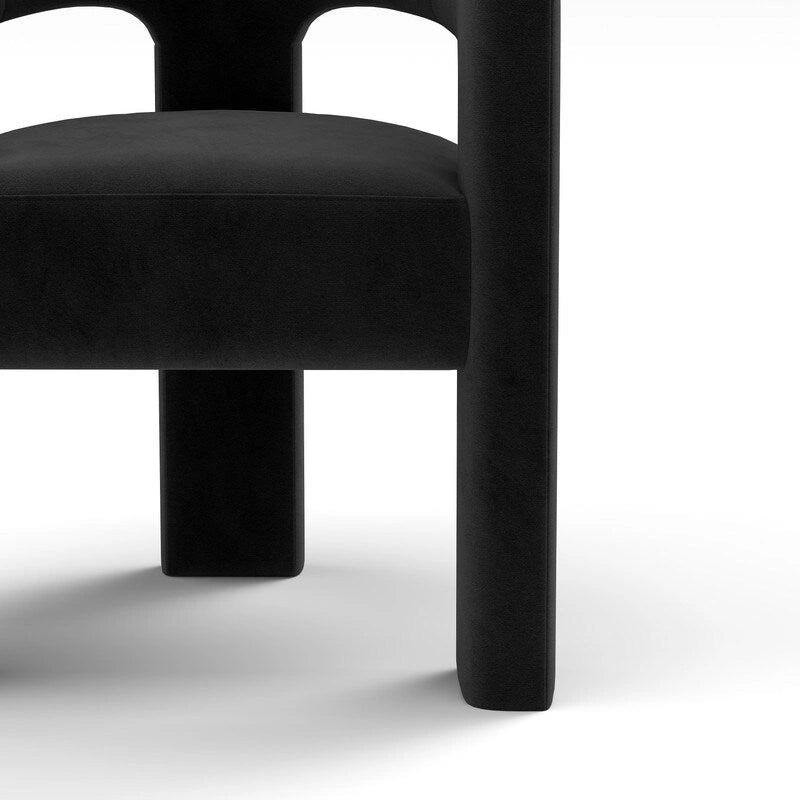 SEYNAR Modern Glam Velvet Upholstered Dining Chair, Open-Back Accent Chair 20