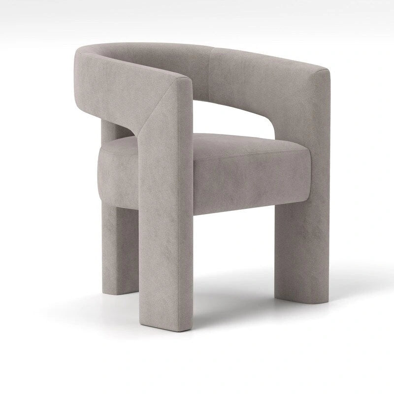 SEYNAR Modern Glam Velvet Upholstered Dining Chair, Open-Back Accent Chair 25