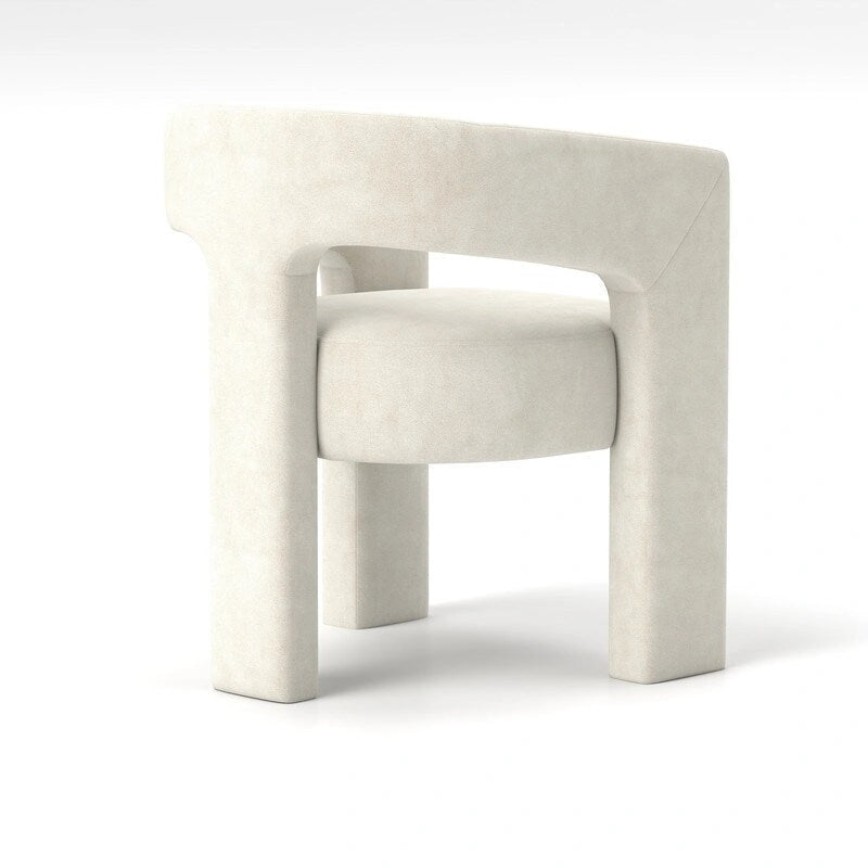 SEYNAR Modern Glam Velvet Upholstered Dining Chair, Open-Back Accent Chair 33