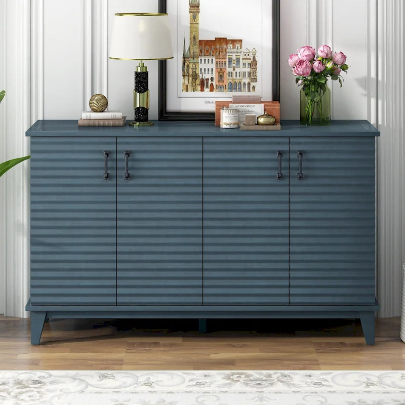 Sideboard with 4 Door Large Storage Buffet with Adjustable Shelves 19