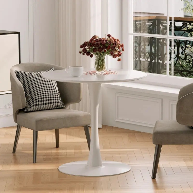Mid-Century Modern Round Tulip Dining Table 17