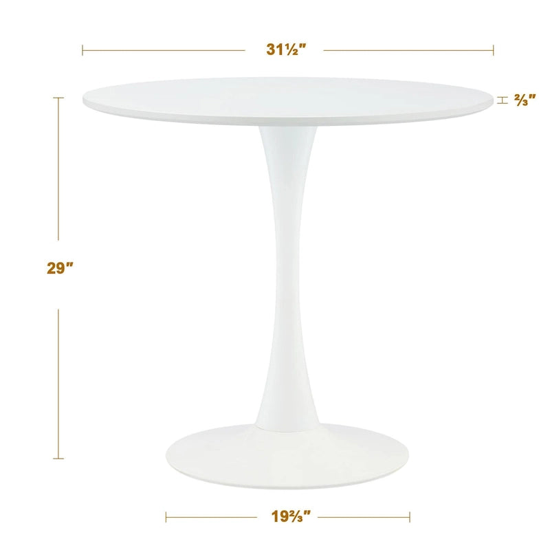 Mid-Century Modern Round Tulip Dining Table 9