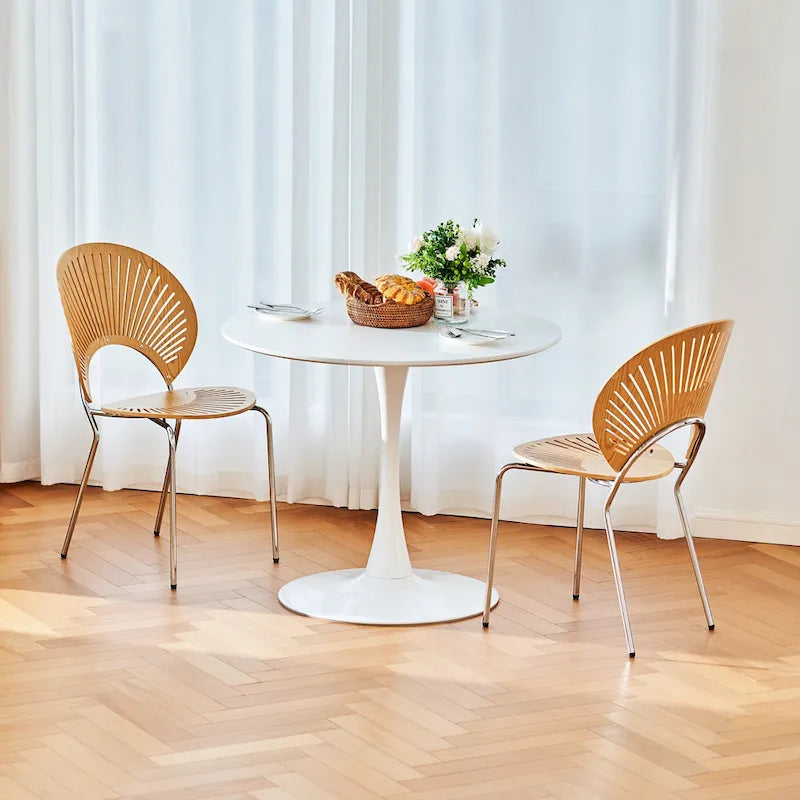 Mid-Century Modern Round Tulip Dining Table 11