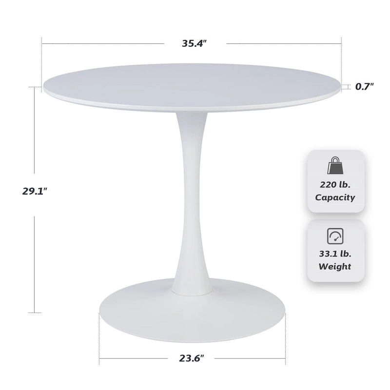 Mid-Century Modern Round Tulip Dining Table 14
