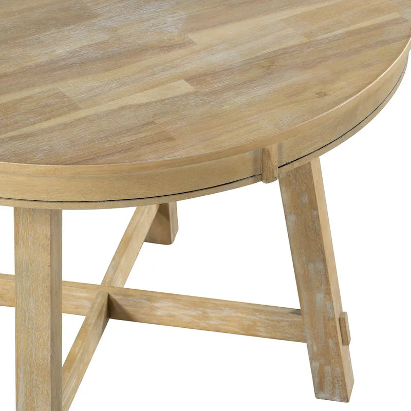 Set da pranzo da 5 pezzi con tavolo da pranzo rotondo allungabile e sedie 6