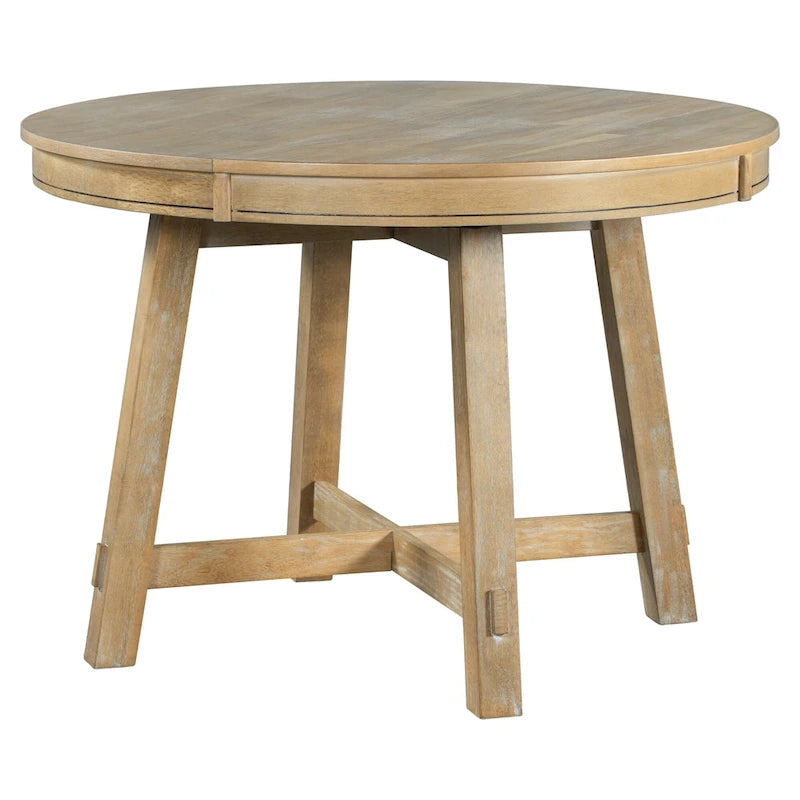 Set da pranzo da 5 pezzi con tavolo da pranzo rotondo allungabile e sedie 9
