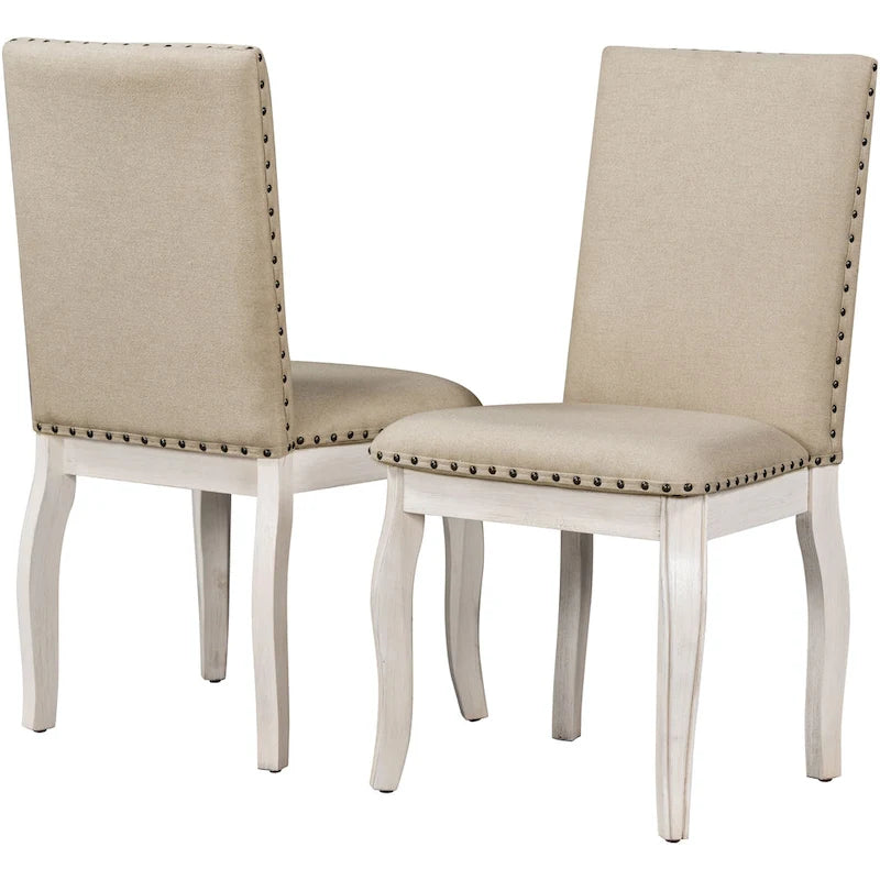Set da pranzo da 5 pezzi con tavolo da pranzo rotondo allungabile e sedie 21
