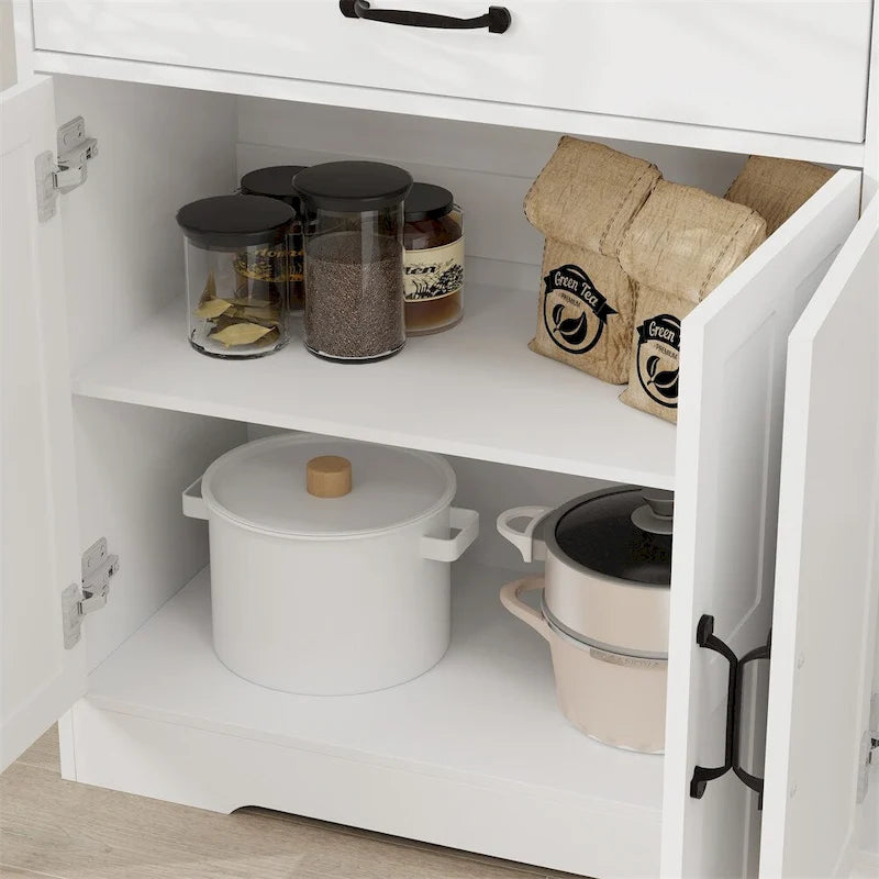 Farmhouse Buffet Cabinet Storage Sideboard with 2 Drawers and 4 Doors 7