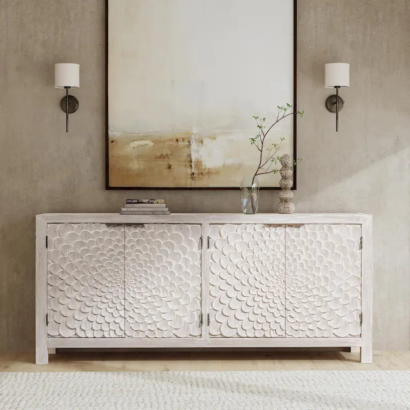 Classic Home Astrid 4-Door Sideboard Vintage Cream 11