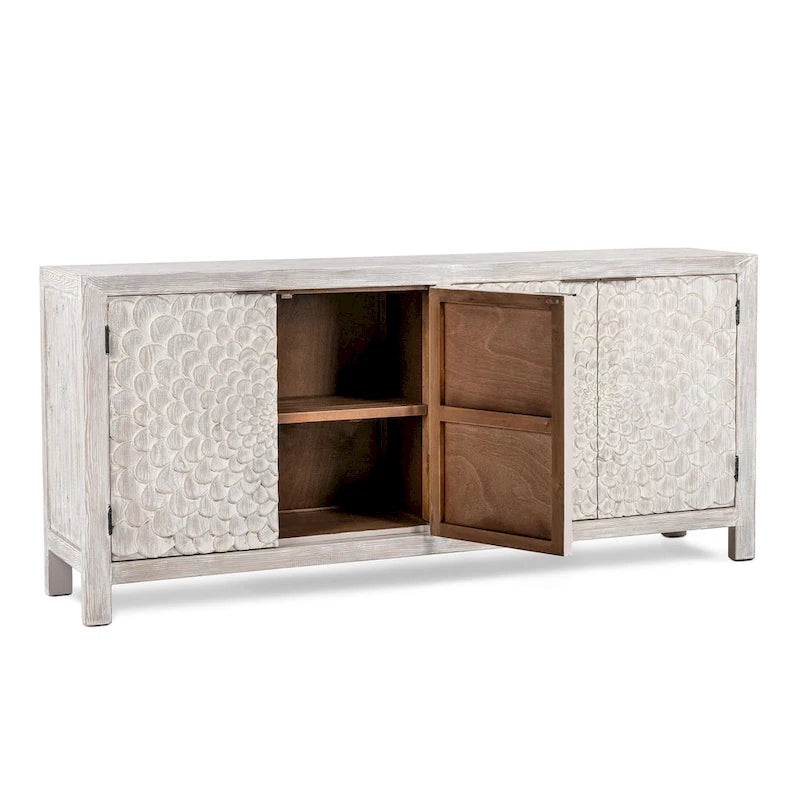 Classic Home Astrid 4-Door Sideboard Vintage Cream 4