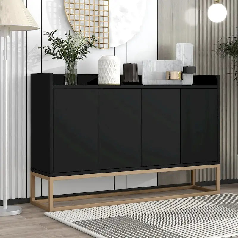 47.2 Modern Cabinet with Spacious Table and 4 Doors Sideboard/Buffet