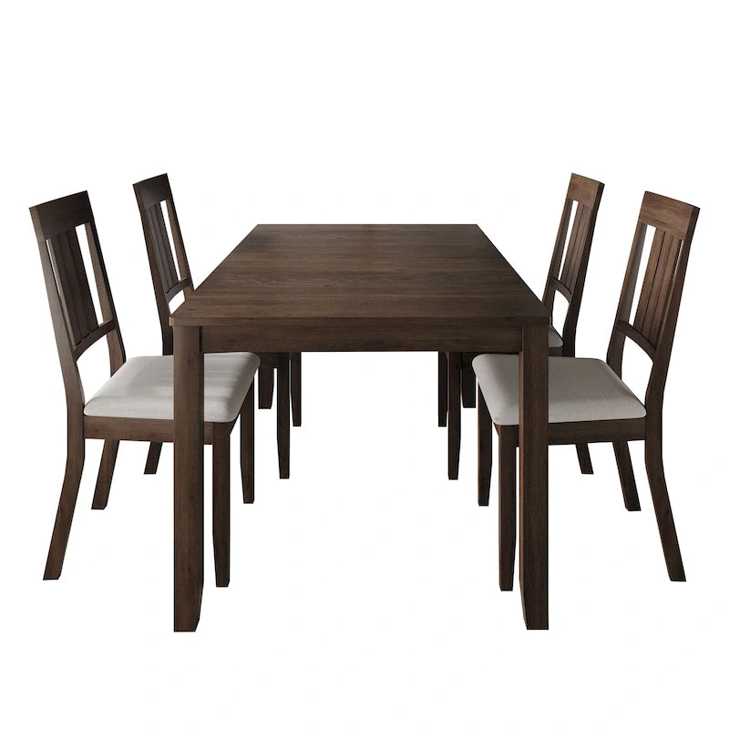 Set da pranzo in legno CraftPorch Classic da 5 pezzi 35