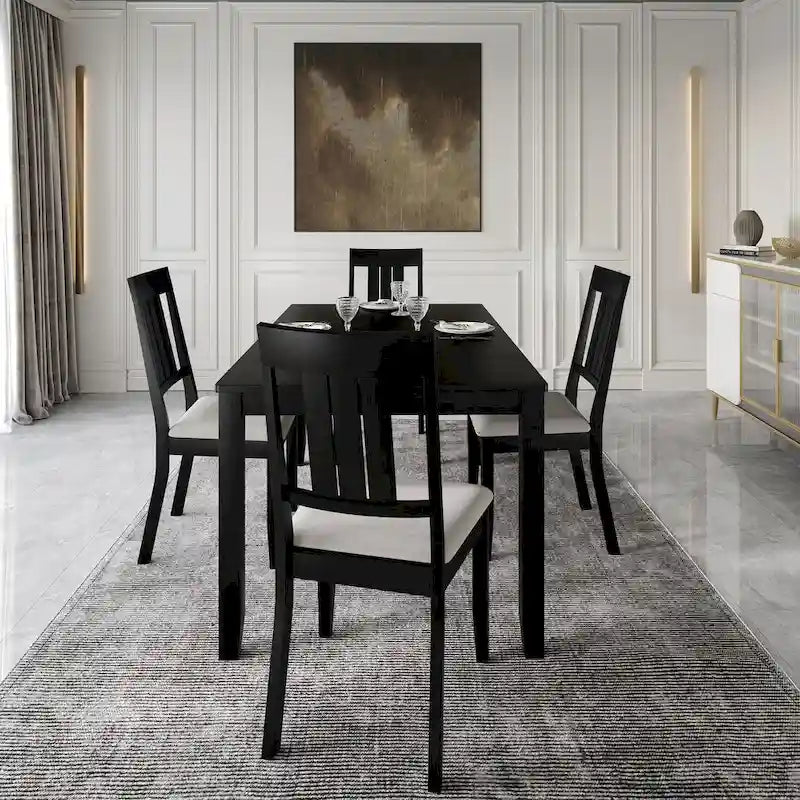 Set da pranzo in legno CraftPorch Classic da 5 pezzi 4