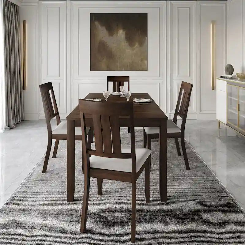 Set da pranzo in legno CraftPorch Classic da 5 pezzi 7