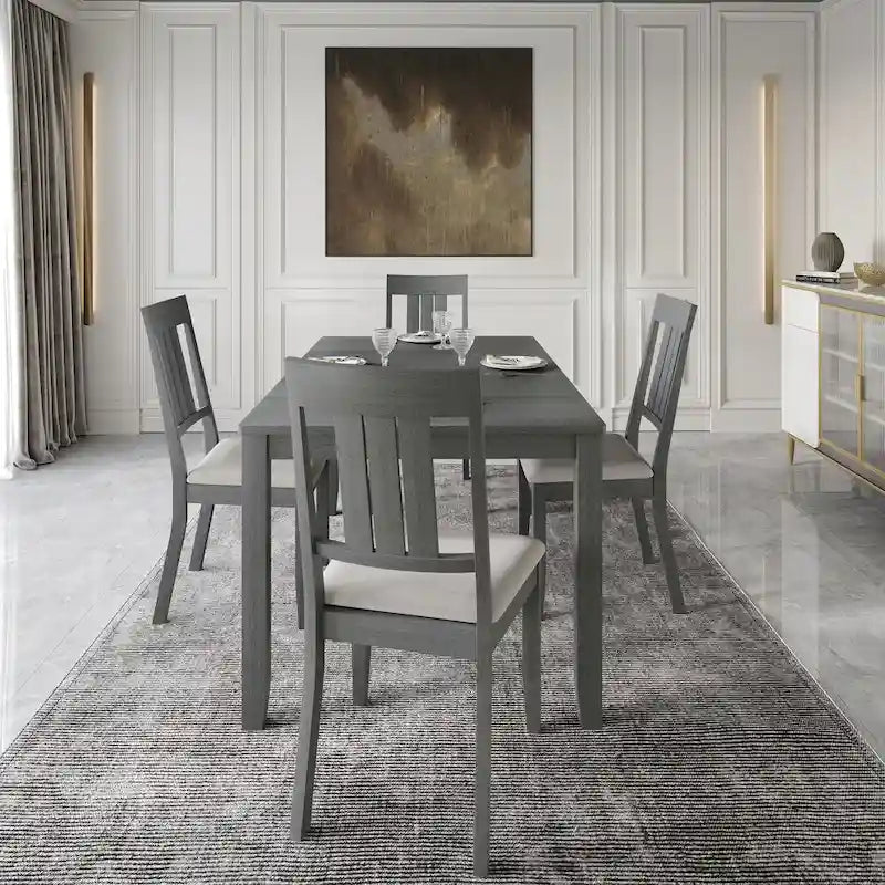Set da pranzo in legno CraftPorch Classic da 5 pezzi 10