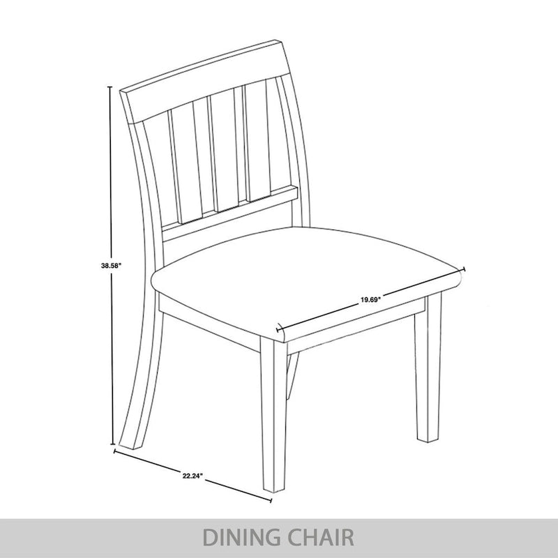Set da pranzo in legno CraftPorch Classic da 5 pezzi 16