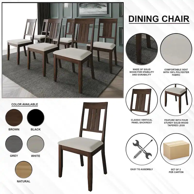 Set da pranzo in legno CraftPorch Classic da 5 pezzi 17
