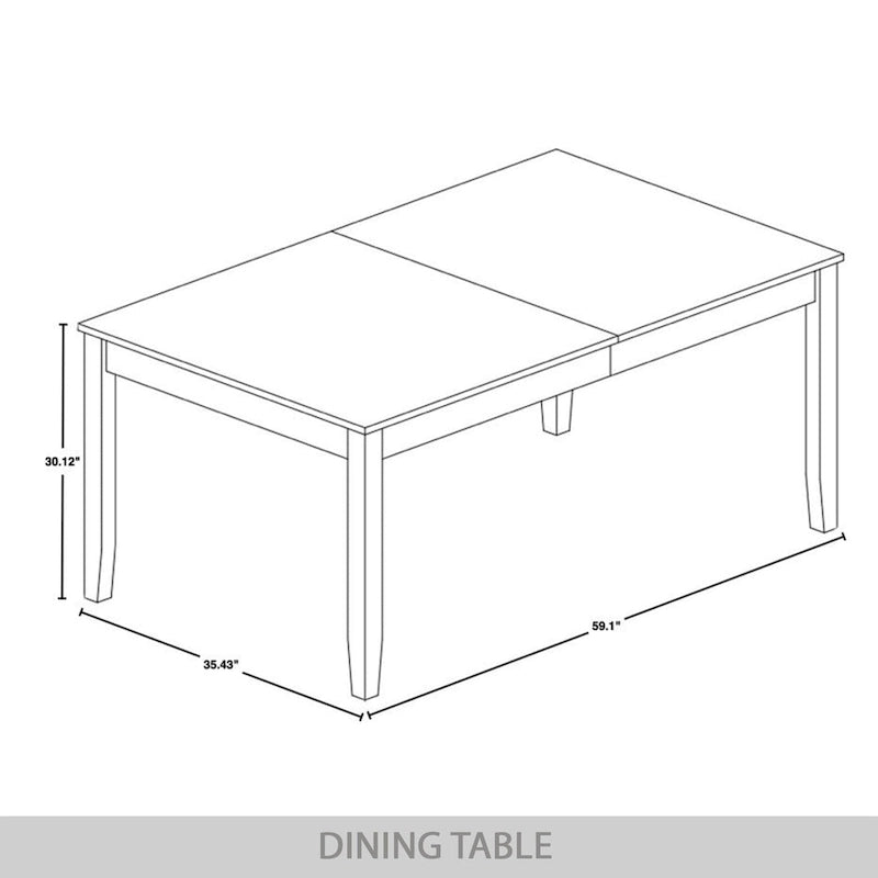 Set da pranzo in legno CraftPorch Classic da 5 pezzi 18
