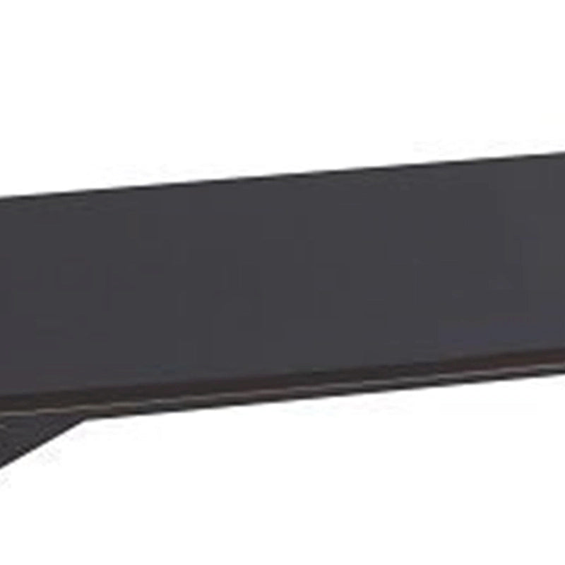 Iora 71 Inch Dining Table, Industrial Style, Rounded Corners, Black Wood 4