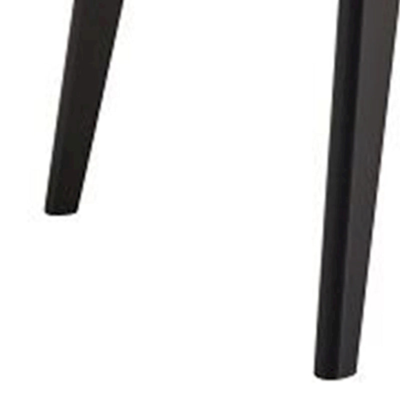 Iora 71 Inch Dining Table, Industrial Style, Rounded Corners, Black Wood 5