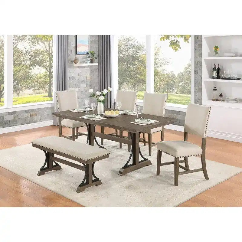 Set da pranzo rustici di alta qualità 5