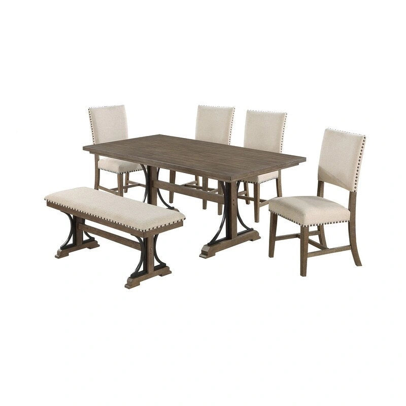 Set da pranzo rustici di alta qualità 6