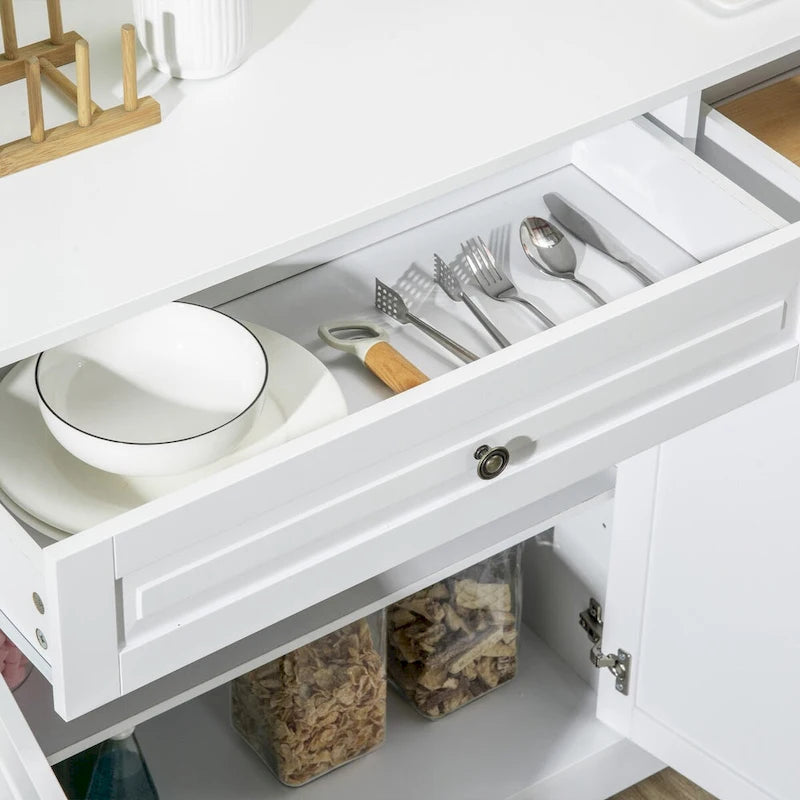 Sideboard Buffet Cabinet, Modern Kitchen Cabinet with 2 Drawers and Adjustable Shelves, Coffee Bar Cabinet 16