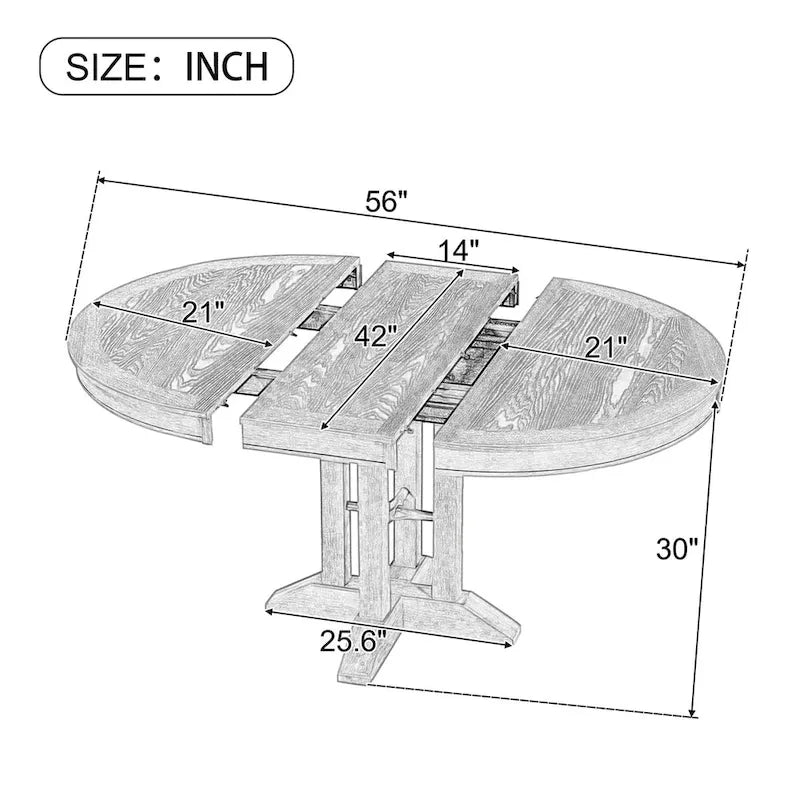 56 Dining Table Extendable Oval Table 16