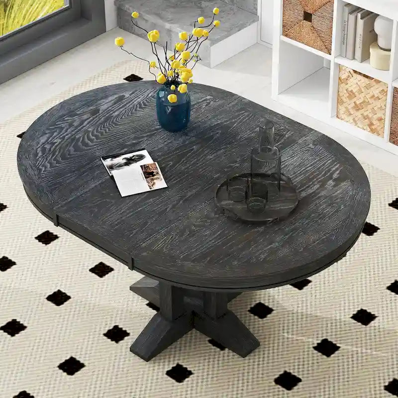 56 Dining Table Extendable Oval Table 17