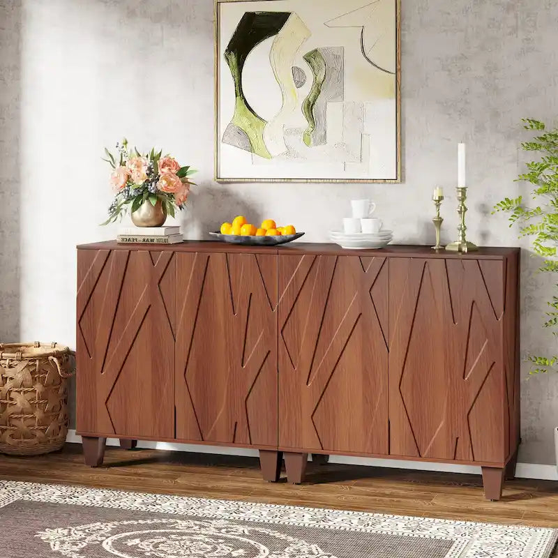Credenza da 55 pollici con ripiani regolabili per cucina o sala da pranzo 15