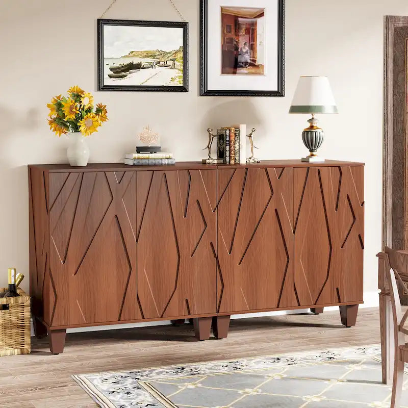 Credenza da 55 pollici con ripiani regolabili per cucina o sala da pranzo 4