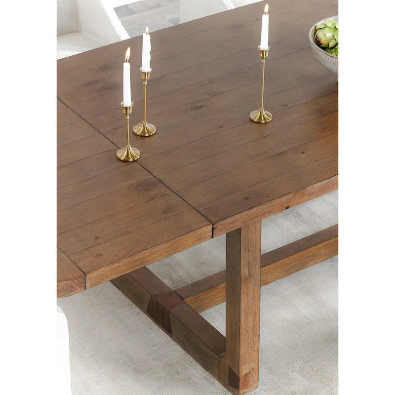 Classic Home Lyra 80-110 Extendable Dining Table in Smoke Brown - 80-110Wx39Dx30H 9