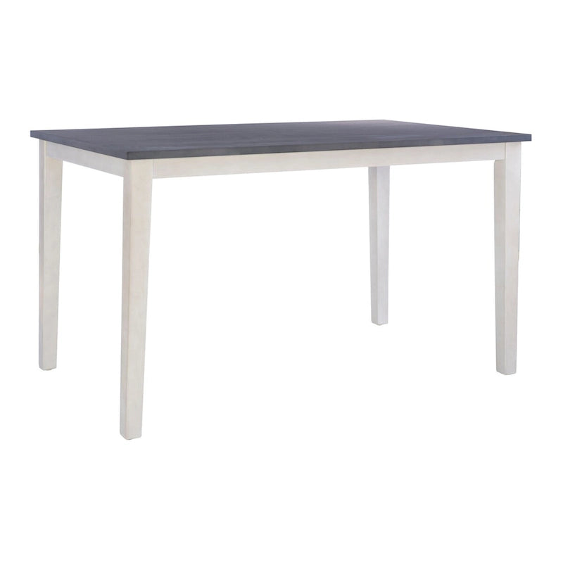 Mckee White Acacia Wood Counter Height Dining Table 3